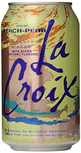 Lacroix Peach Pear Sparkling Water, 12 Fluid Ounce Can -- 24 per case