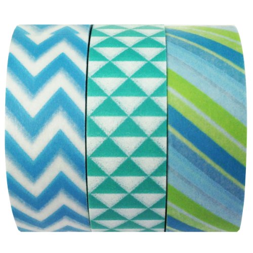 allydrew Floating Iceberg Washi Masking Tape (Set of 3), 10M L x 15mm W