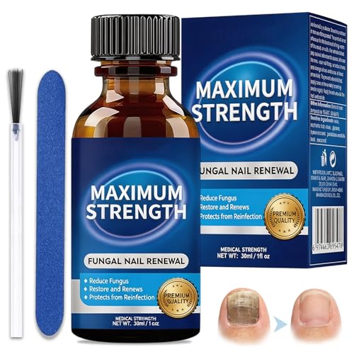 30ml Cuidado De Uñas Solución, Con lima de uñas, Cuidado Profesional Pie mano para Uñas Gruesas, Amarillentas, Opacas, Cuidado de Las Uñas Para Dedos y Pedicura, Nutre, Hidrata