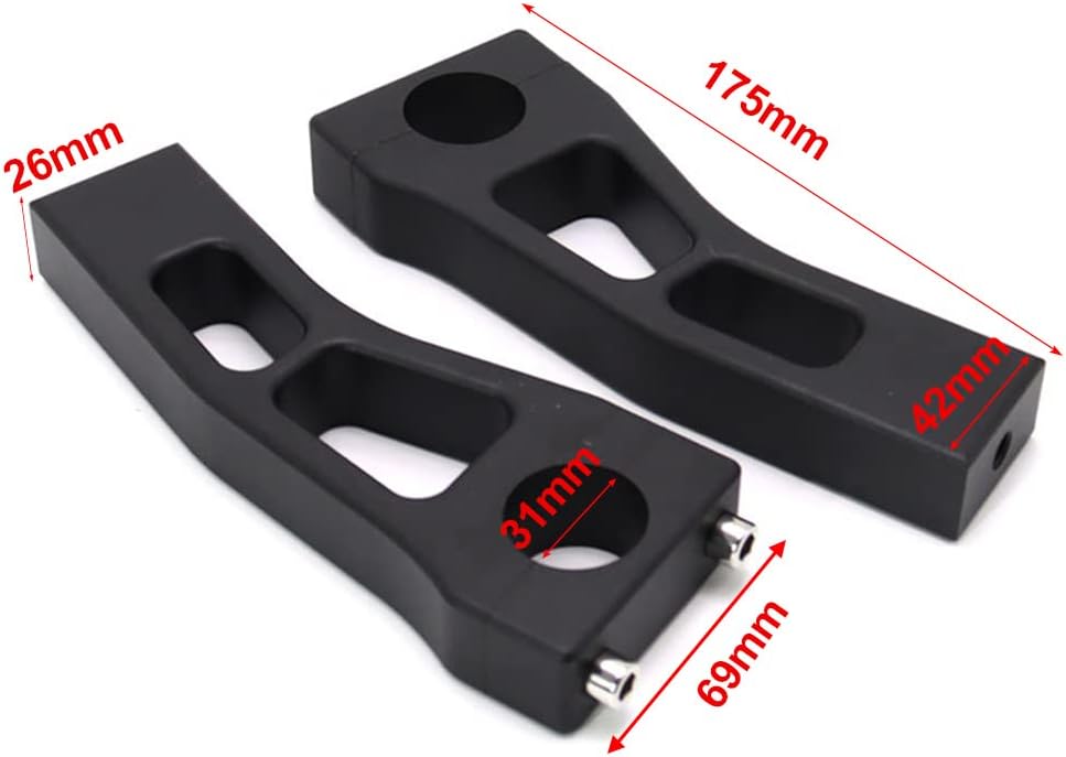 GZYF Motorcycle 2 Inch Handlebar Risers Top For PAN AMERICA 1250 S PA1250S 2021 2022, Black