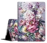 Case for 9.7 Inch 2017 2018/Ipad air/Ipad Air 2, Auto Sleep/Wake Multi-Angle Viewing Slim Folio Stand Cover Case for Ipad 6th/5th Generation,Peony