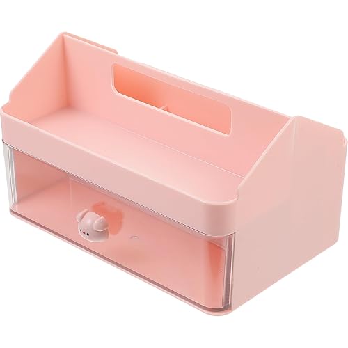 Luxshiny Large Capacity Plastic Desktop Organizer Box for Office and