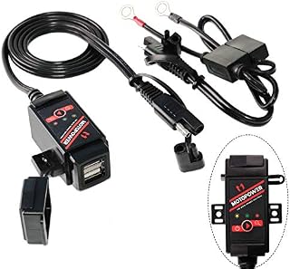 MOTOPOWER MP0608-UK 3,1 A motocykl podwójna ładowarka USB i monitor baterii z przełącznikiem