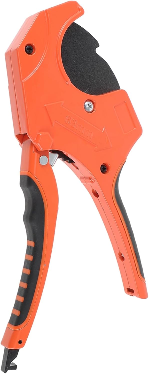 PVC Ratcheting Cutter for PEX PVC and PPR Tubing – Heavy-Duty Hose Cutters SK5 Blade for Fast Plumbing and Home Repairs