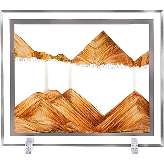 Moving Sand Art Picture, Liquid Motion 3d Sandscape In Motion Display, Flowing Sand Frame Desktop Art Bookshelves Home Office Decoration Landscape Showpieces For Home Decor Antique Gifts For Kids (Square Orange) (B0DFLWY8D2) Amazon Price History, Amazon Price Tracker