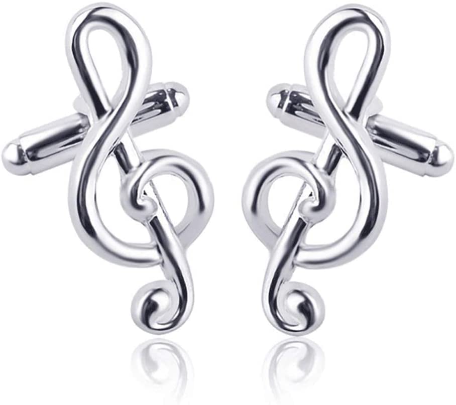 Trjgtas Męskie spinki do mankietów Elegancki styl Mankiet Eleganckie męskie spinki do mankietów Przycisk Symbol muzyczny Kształt Koszule męskie Akcesoria Biżuteria świąteczna Prezent Direct Mail