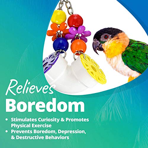 Fltaheroo Bird Forager Bird Toy with Colorful Birds & Flowers,Bird Cage Toys Supplies,Parrot Toys Stands for Conures - Afbeelding 3