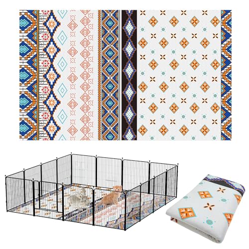 BNOSDM 79" X 55" Washable Bunny Cage Liners Large Rug for Rabbits...