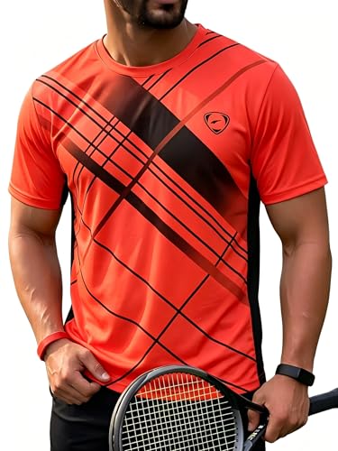 Jeansian, LSL133, t-shirt sportiva da uomo, traspirante, ad asciugatura rapida...