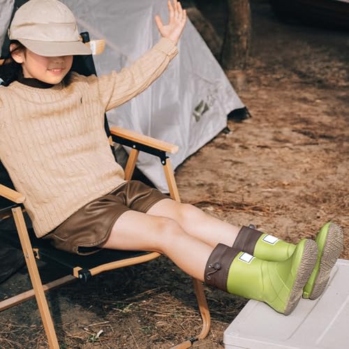 Kids Rain Boots Boys Girls Lightweight Non Slip Rubber Boots Waterproof Rainboots Easy-on Playing Hiking Outdoor Shoes3