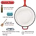 Suteck Enameled Cast Iron 2-In-1 Skillet Set, Heavy Duty 3.2 Quart Enamel Cookware Pot and Lid Set, Deep Saucepan and Shallow Skillet Dutch Oven Nonstick Frying Pan for Chef Kitchen Red