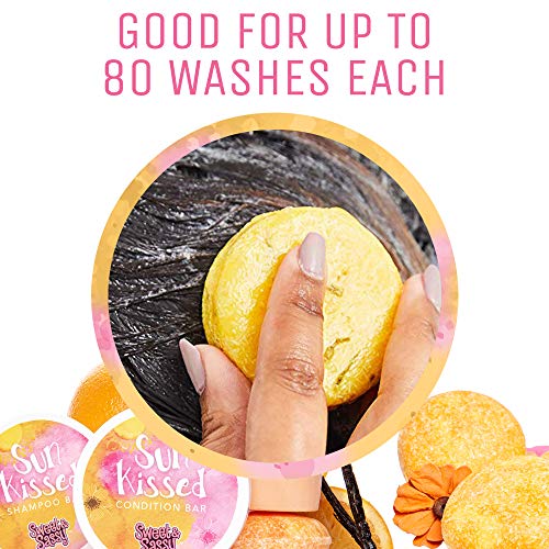Sweet & Sassy 3 Conditioner Bars. Made In The Usa. All Natural, Organic, Sls Free, Plastic Free, Safe For Color Treated Hair - Sun Kissed #TOP3
