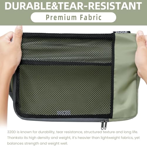 Image of BAGAIL 4 Set /6 Set /8 Set Compression Packing Cubes Travel Accessories Expandable Packing Organizers (Half Mesh, 6-Matcha Green)