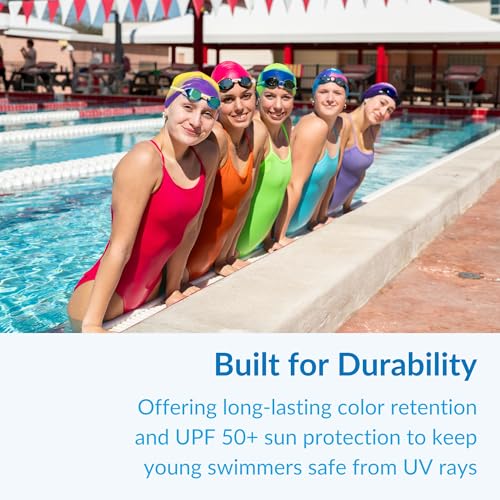 Sporti Thin Strap Girls' Athletic One-Piece Swimsuit – Graphic Design Competitive Bathing Suit Swimwear for Youth Swimmers4