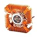 Ruilogod Komputer PC Aluminium 9 Vices Cooler Cooling Wentylator 55mm x 55mm x 12mm pomarańczowy