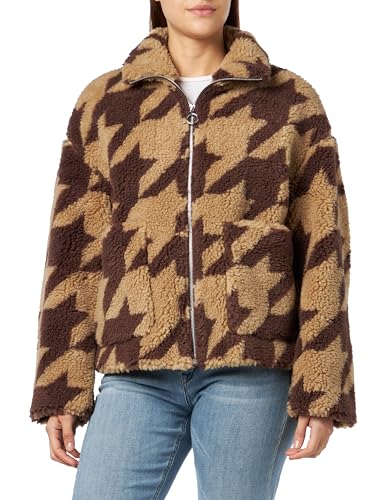 Giubbotto 25CADN033 Giacca Pied De Poule e 68G S donna marrone beige