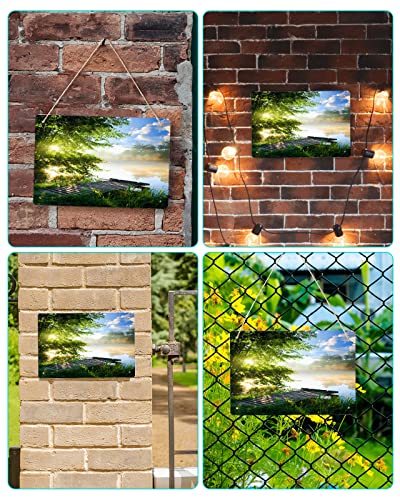 Metal Tin Sign Wall Decor, Green Vibrant Lush Garden Lake Golden Dazzling Sunshine Metal Wall Art For Living Room, Personalized Decorative Signs For Home Kitchen Bathroom Bedroom Outdoor, 8X12 Inches #TOP5