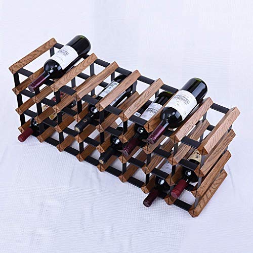 Soporte para botellas de vino de madera maciza