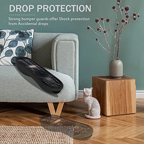 Chunghop Protective Silicone Remote Case For Tivo Stream 4K Remote Control, Shockproof, Washable And Skin-Friendly, Anti-Lost Remote Cover With Loop (Black) (Not Include The Remote Control) #TOP2