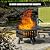 Verdeluxe 36 inch Outdoor Fire Pit with Grill, Wood Burning Firepit,for Family Gatherings Camping, Backyard, Patio,BBQ,Bonfire