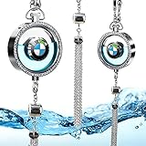 DJ-ADIL Bling Car Rearview Mirror Perfume Holder Ornament Car Smell Air Freshener Diffuser Fragrance Pendant Rear View Mirror Shiny Decorative