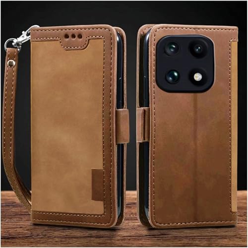Image of Excelsior Flip Cover for Oneplus 15 | Premium PU Leather | 360 Degree Protection | Durable (Coffee)