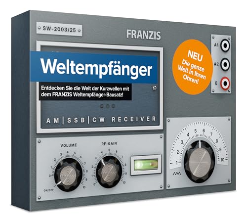 FRANZIS 67062 - Weltempfänger - Radio für Kurzwelle zum Selberbauen, Komplettset mit Steckplatine und Allen Bauteilen