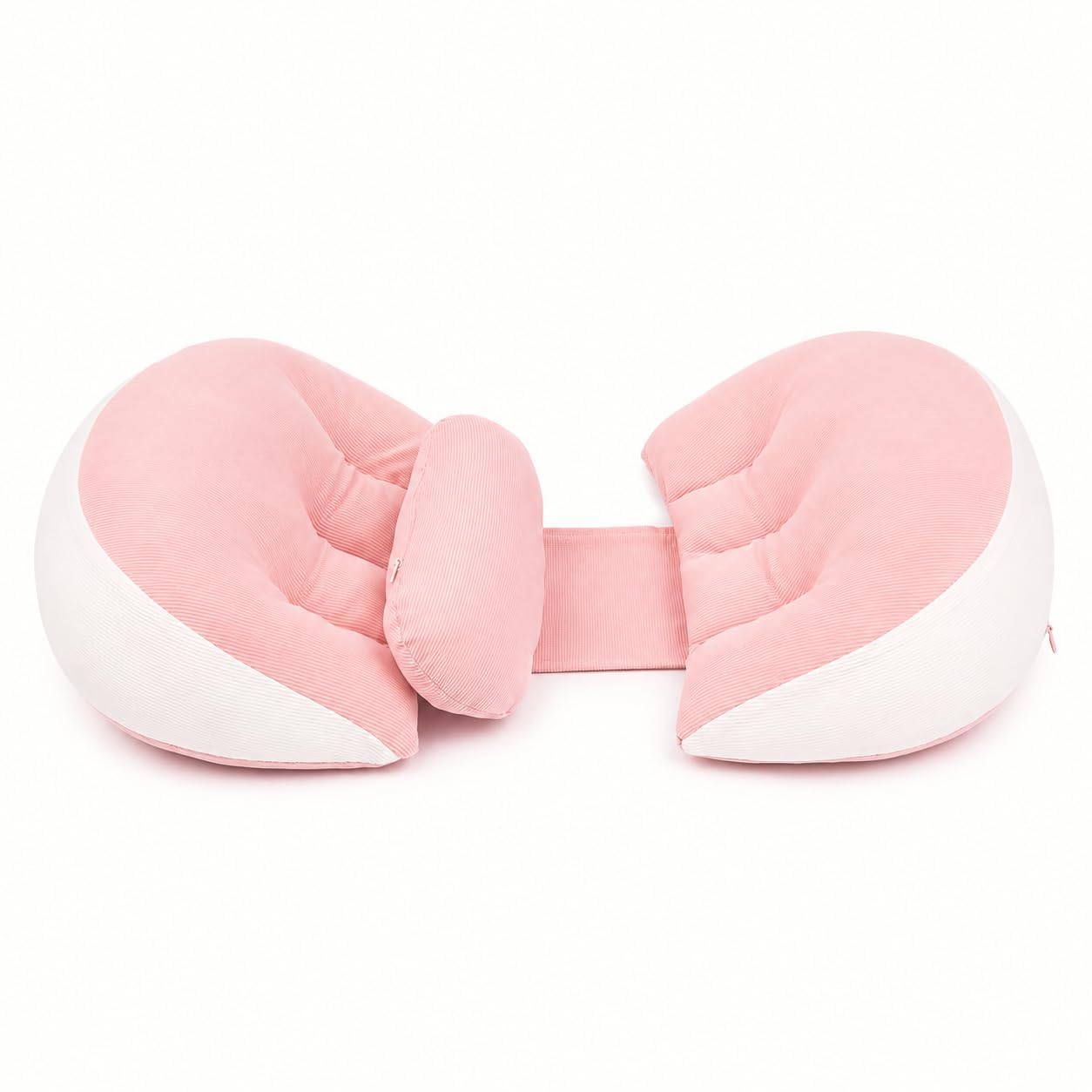 Maternity Pillow for Pregnant Women Dual Pregnancy Wedge for Back & Belly Support Adjustable Butterfly Pregnancy with Organic Cotton Cover Travel-Friendly, Hypoallergenic Baby Pink-image-11