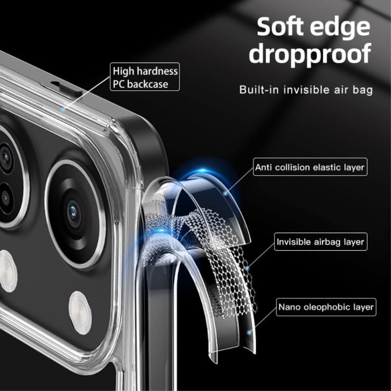 Image of IQShield EvoClear Back Cover Case for Oneplus Nord 3 Shockproof Bumper Protective Covers Cases, Anti-Scratch Hard PC, for Women, Men - Clear