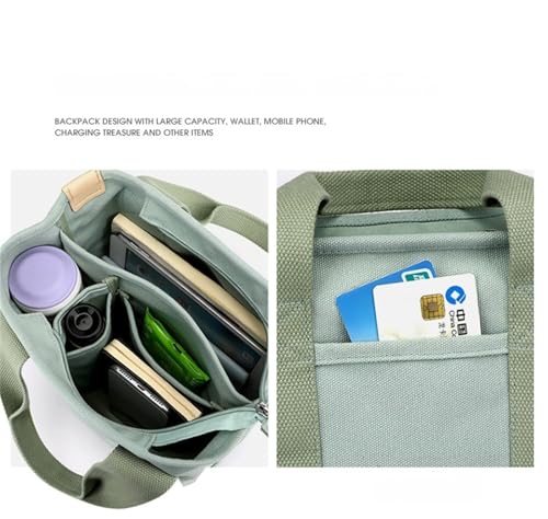 Tinkertechus Bag, Tote Bag Crossbody Bag with Large Capacity, Multi-pocket Zippered Canvas Shoulder Bag3