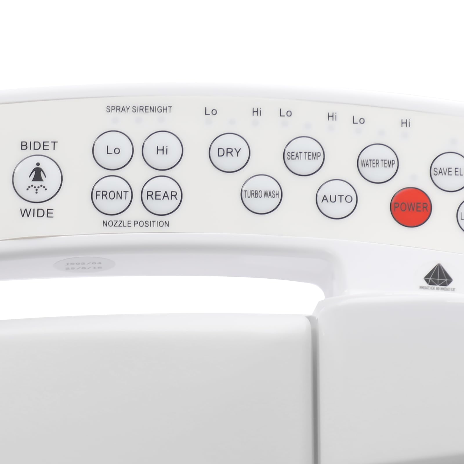Bidé electrónico Asiento de inodoro inteligente con enjuague y secado automáticos Bidé eléctrico Asiento de inodoro con calefacción inteligente para hogares Empresas Baños de hotel