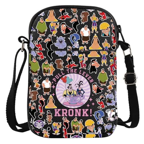 WZMPA Funny Kronk & Yzma Crossbody Bag Villain Yzma Fans Gift Pull The Lever Yzma Shoulder Bag For Movie Fans
