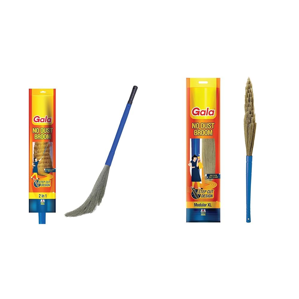 Gala No Dust Broom with Extendable Long Handle broom stick for home floor cleaning and ceiling clean