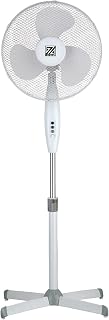 ZYBUX - Heavy Duty Pedestal Fan, 140cm Stand Adjustable Height, 3 Speed Setting, Heavy Round Base, Oscillating fan, Tilting head, Fans standing | 16 inch fan