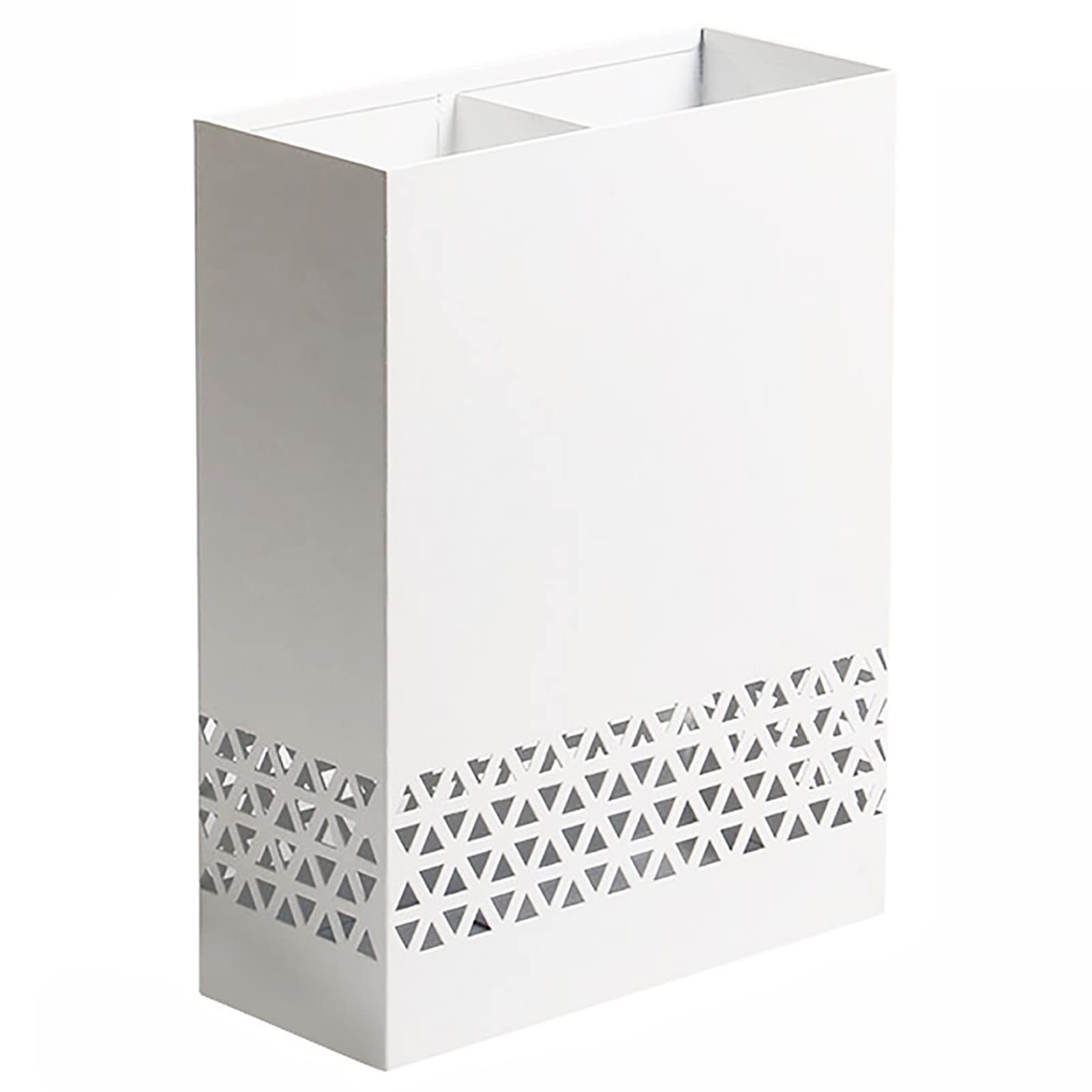 XDLEDMKIZ Umbrella Stands Floor-standing Wrought Iron Umbrella Stand, Commercial Hollow Out Rustproof Umbrella Storage Rack, For Hotel Lobby/restaurantColor:White