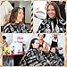 FEBSNOW Hair Cutting Cape Kit,Professional Barber Cape with Neck Duster Brush for Adults Waterproof Hairdressing Salon Cape with Adjustable Closure Snap Salon Barber Supplies