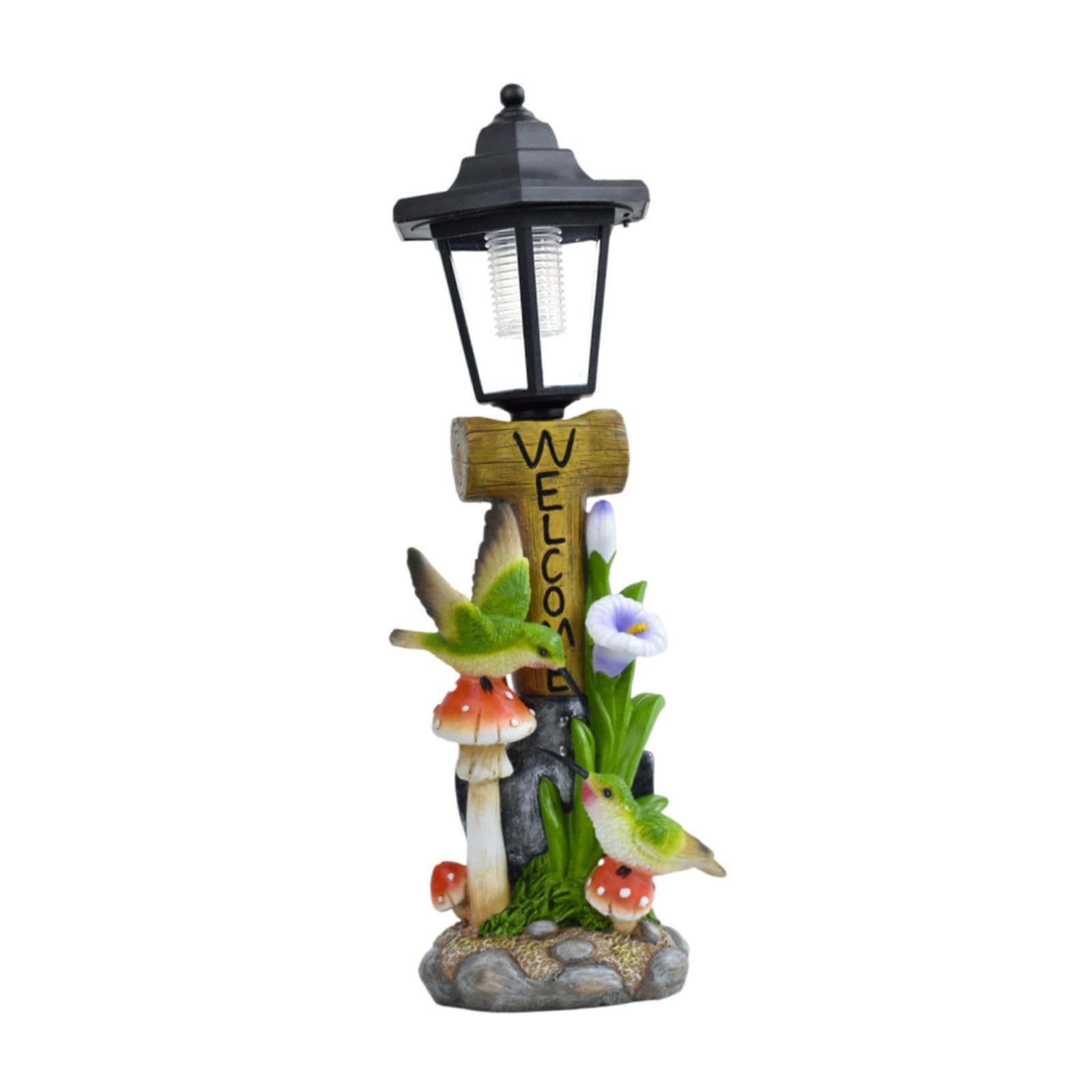 Sharplace Estatua de Jardín con Luz Solar, Estatua Decorativa para Patio, Hermosa Decoración con Energía Solar