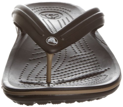 Image of Crocs Crocband Flip Flop | Slip-on Sandals | Shower Shoes, Espresso, 6 UK Men / 7 UK Women