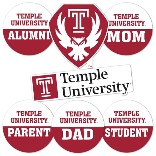Desert Cactus Temple University Owls Sticker Decal (Round Family)