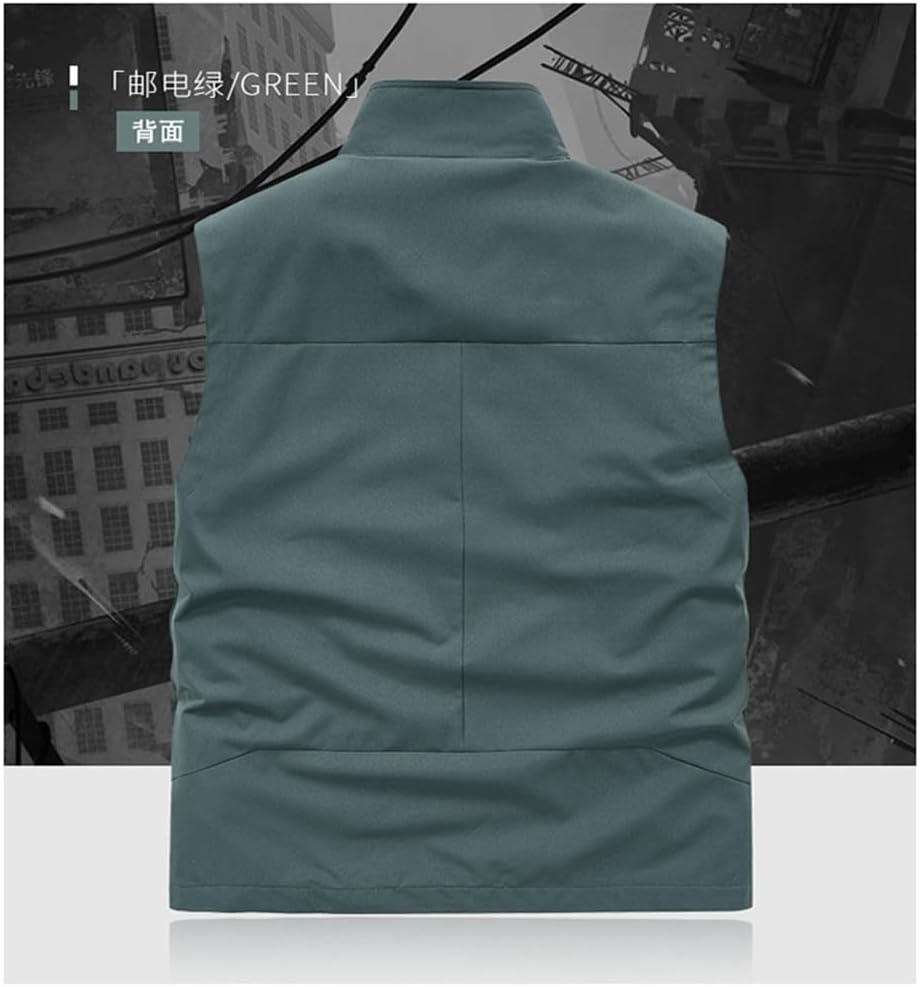 Men's Multi Pocket Workwear Vest Fishing Sleeveless Camisole Casual Oversized