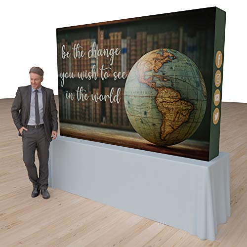 Vispronet Trade Show Display - Pop Up Booth Curved (7.4ft x 5ft)