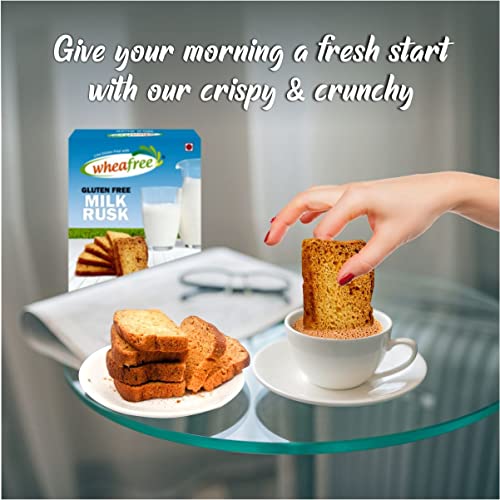 Image of Wheafree Gluten Free Milk Rusk - Non-Veg (Pack of 2 x 300g Each) | Tasty, Crunchy and Crispy | Best Tea Time Snacks | No Maida