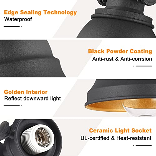 Peesin Outdoor Light Fixture With Dusk To Dawn Ic Light Sensor, Waterproof Porch Light, Outdoor Porch Lights Wall Mount, Farmhouse Outdoor Lighting, Black Barn Lights Outdoor, Garage, Garden, Yard #TOP3