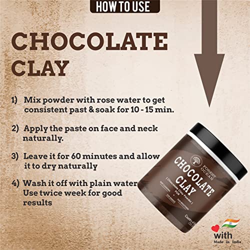 Image of Chocolate Clay Powder For Making Mud Mask for Face, Facial, Hair & Body (100% Pure & Natural) - 200g