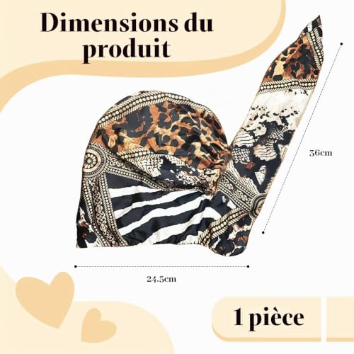 Muorruo Chemo-couvre-chefs pour femmes, foulard, foulards, turbans en soie douce pour femmes, bonnets de chimiothérapie, écharpes, cheveux longs, foulard, foulards, bonnets pour chimiothérapie – vue 2