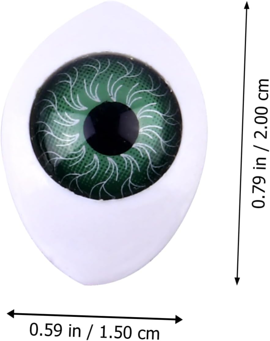 Angoily 100pcs Assorted Round Shape Doll Eyeballs Eyes DIY Craft Tools for Doll Making Simulation Eye