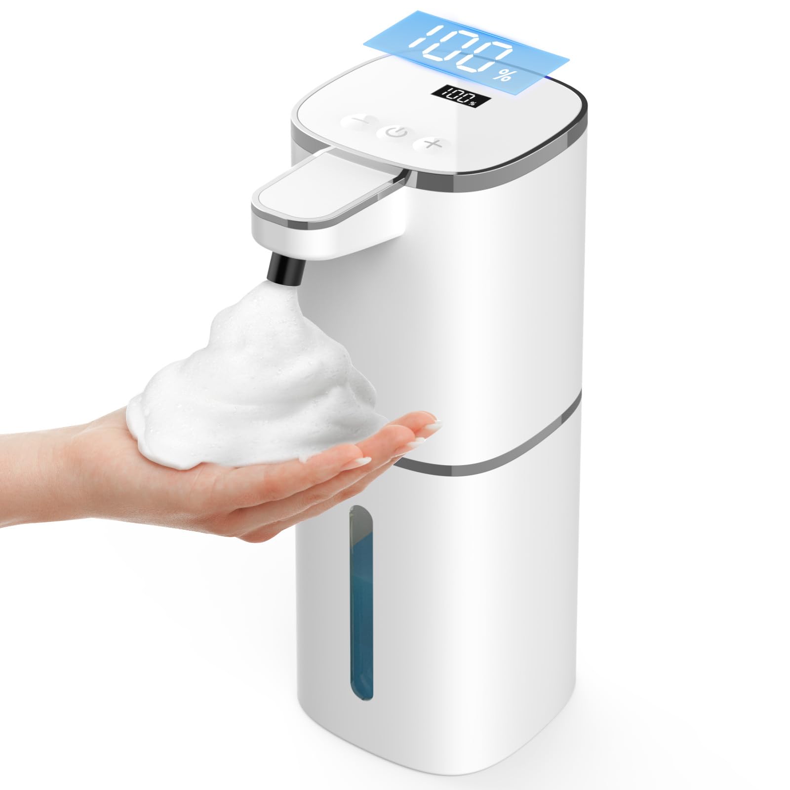 Amazon｜ソープディスペンサー 自動 泡【420ml・9段階調・電池残量