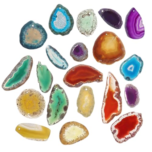 Agate naturelle percée multicolore pour créer des cadeaux de bijoux personnalisés