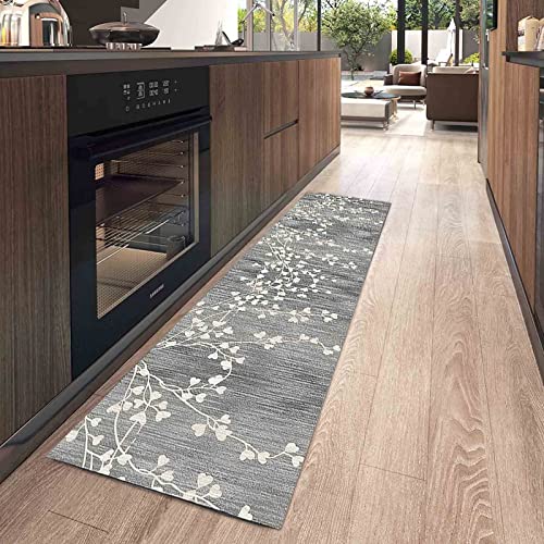 Tapis gris extra large lavable et antidérapant pour grand salon - 2