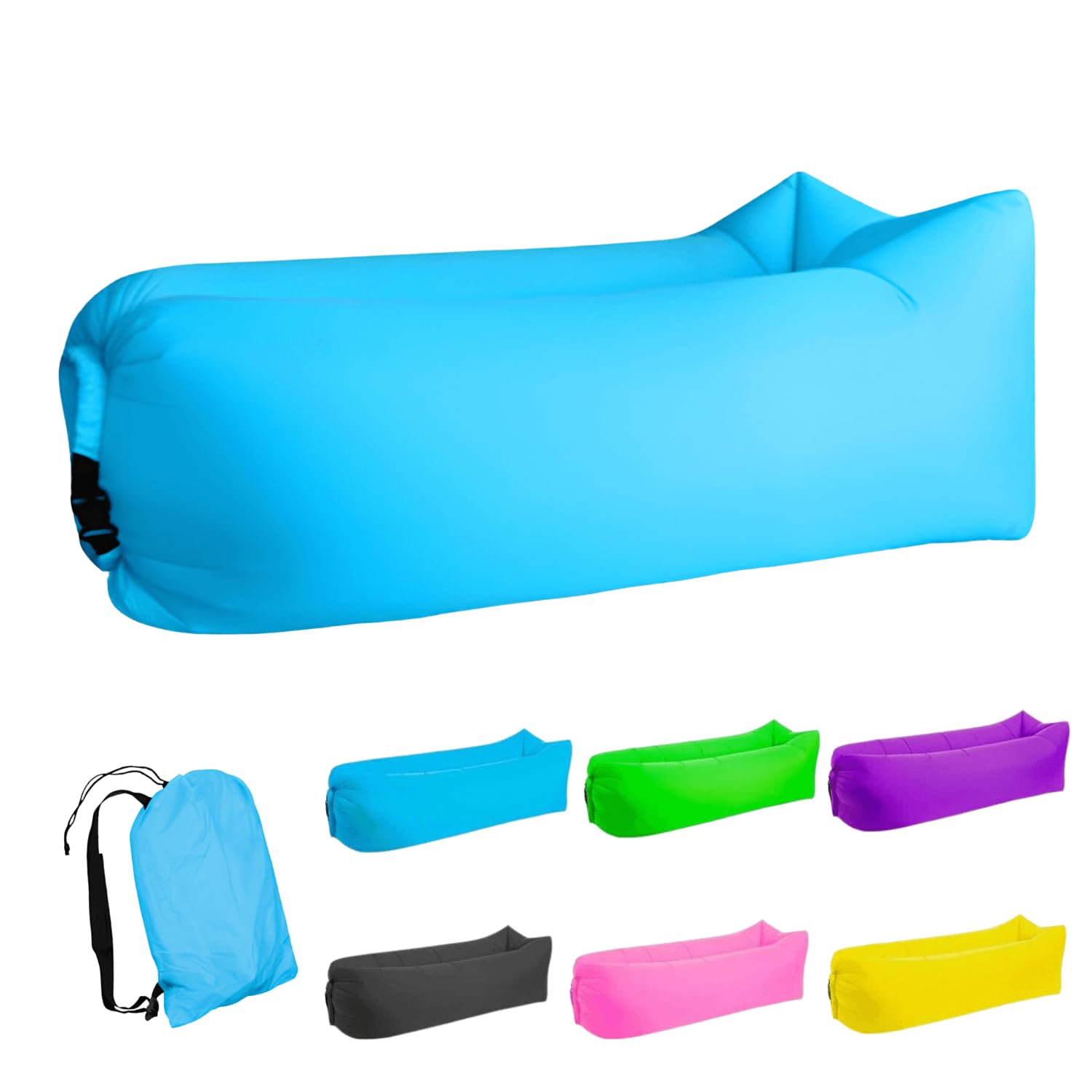 LONGJIN Inflatable Lounger Air Sofa Hammock, Inflatable Couch for Camping, Portable Waterproof Anti-Air Leaking Pouch Couc... - Review, Price and Buying Guide